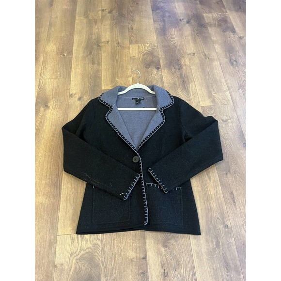 Will Smith CARDIGAN Women's BLACK SIZE SMALL 93% Wool Nice - Picture 7 of 8